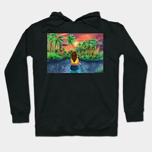 Girl on a boat Hoodie